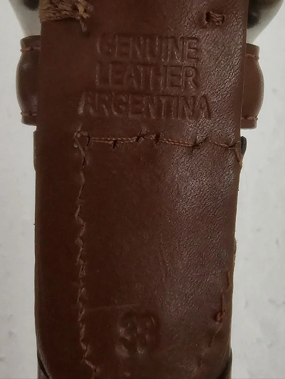 Argentina Genuine Leather Woven Belt Brown Sz 38 Braided Western Boho NWOT